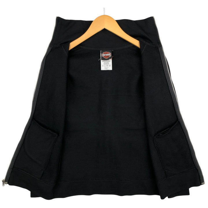 Harley-Davidson Full-Zip Sweatshirt (Women's Size XS) cotton black type Vintage Second Hand