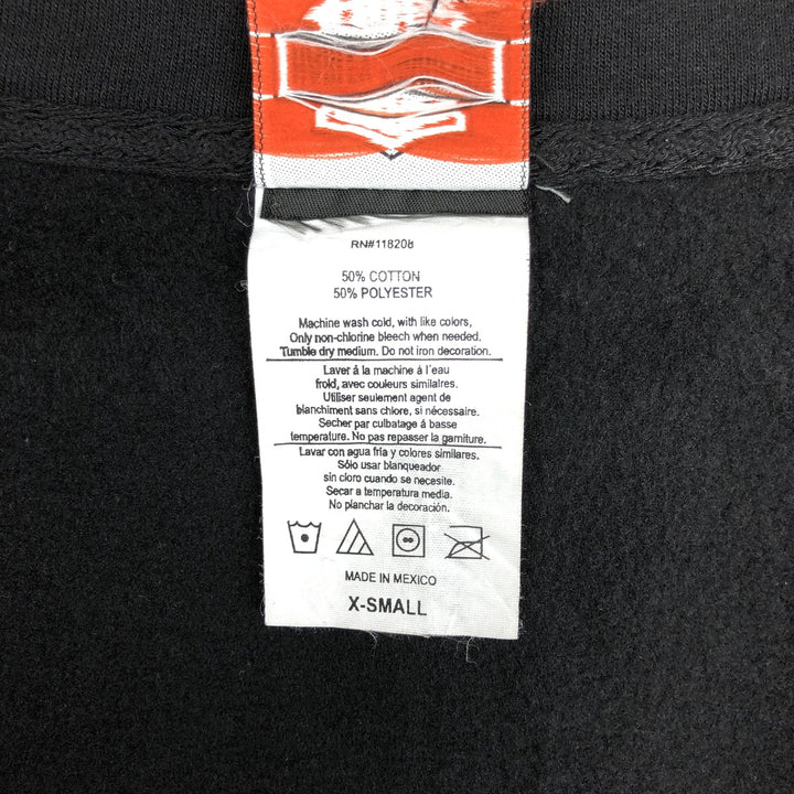 Harley-Davidson Full-Zip Sweatshirt (Women's Size XS) cotton black type Vintage Second Hand