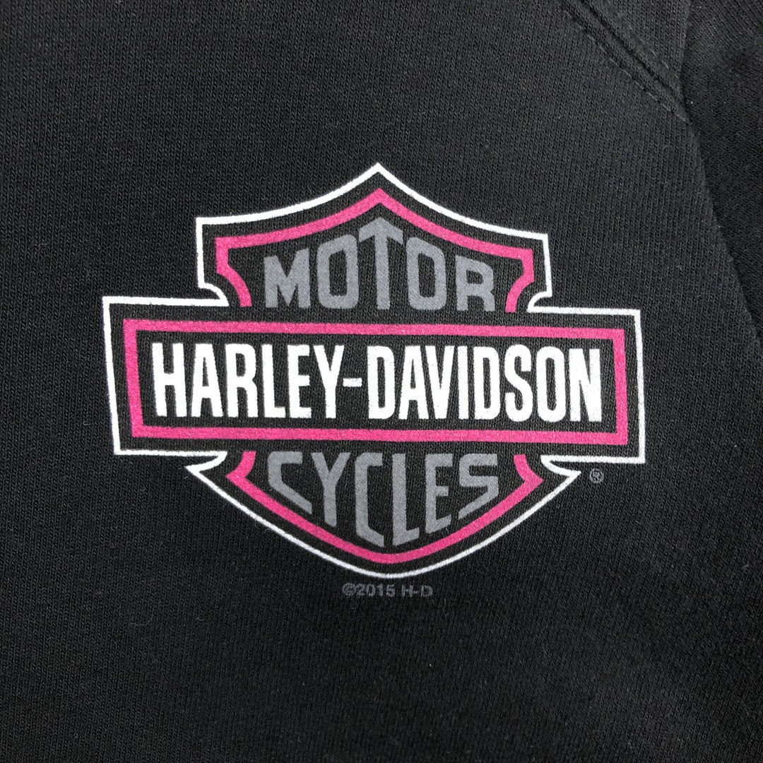 Harley-Davidson Full-Zip Sweatshirt (Women's Size XS) cotton black type Vintage Second Hand