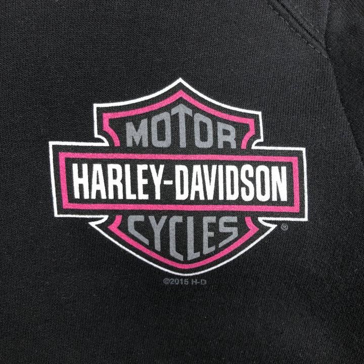 Harley-Davidson Full-Zip Sweatshirt (Women's Size XS) cotton black type Vintage Second Hand