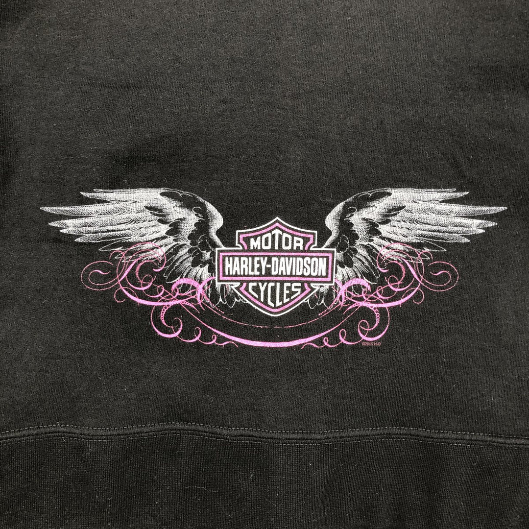 Harley-Davidson Full-Zip Sweatshirt (Women's Size XS) cotton black type Vintage Second Hand