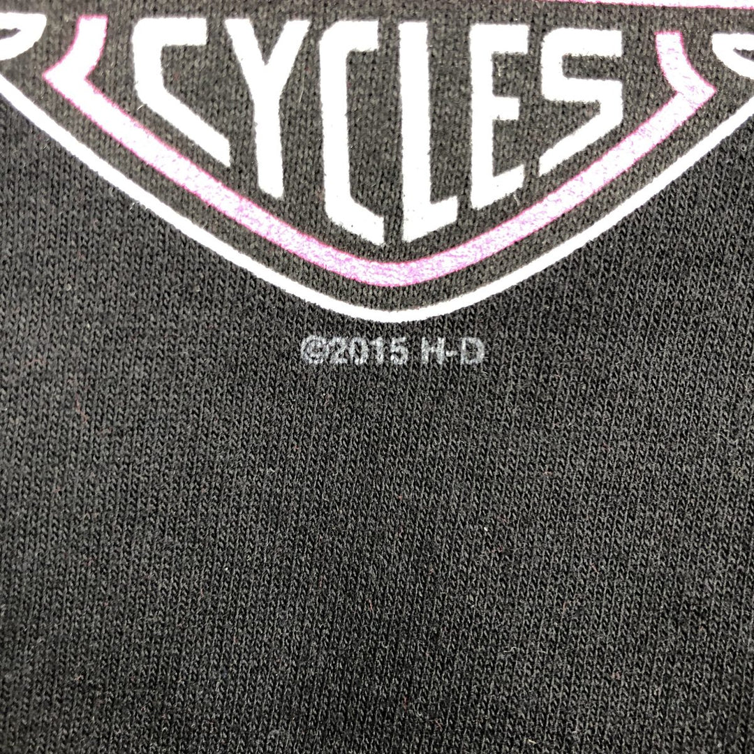 Harley-Davidson Full-Zip Sweatshirt (Women's Size XS) cotton black type Vintage Second Hand