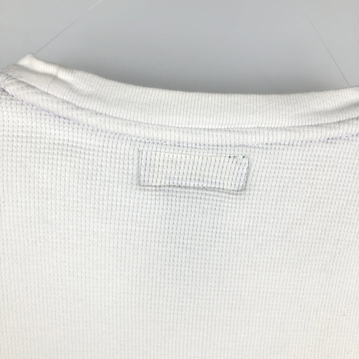 Ralph Lauren POLO RALPH LAUREN One-Point Thermal Long-Sleeve T-Shirt, Waffle Knit, Women's Size M (approx.) cotton white type Vintage Second Hand