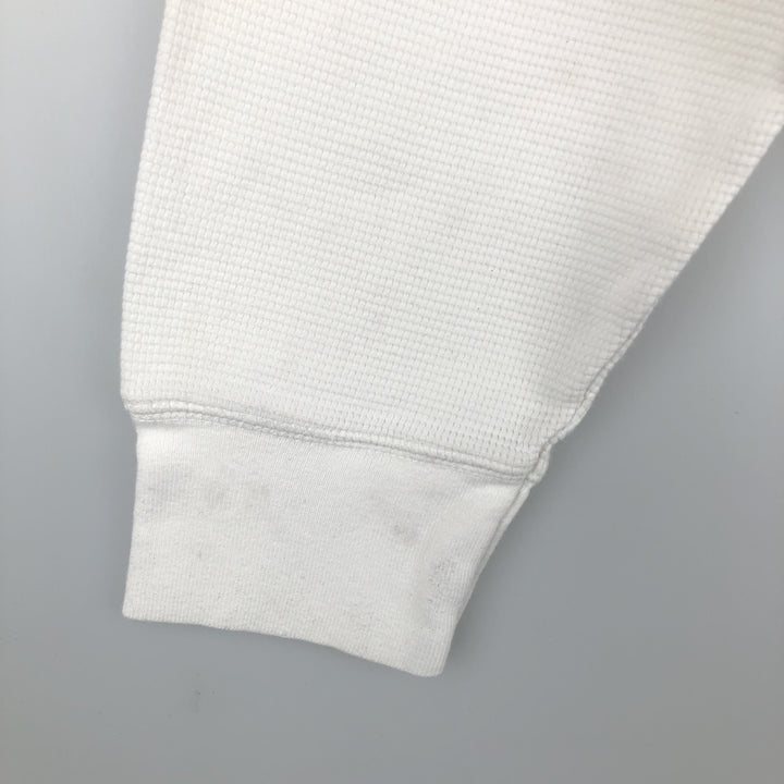 Ralph Lauren POLO RALPH LAUREN One-Point Thermal Long-Sleeve T-Shirt, Waffle Knit, Women's Size M (approx.) cotton white type Vintage Second Hand
