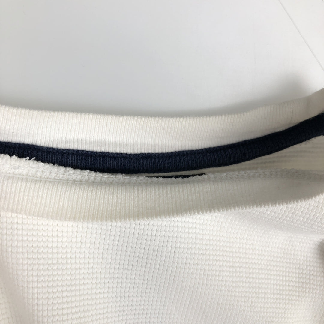 Ralph Lauren POLO RALPH LAUREN One-Point Thermal Long-Sleeve T-Shirt, Waffle Knit, Women's Size M (approx.) cotton white type Vintage Second Hand
