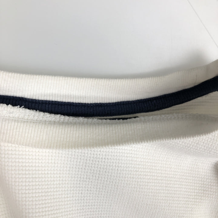 Ralph Lauren POLO RALPH LAUREN One-Point Thermal Long-Sleeve T-Shirt, Waffle Knit, Women's Size M (approx.) cotton white type Vintage Second Hand