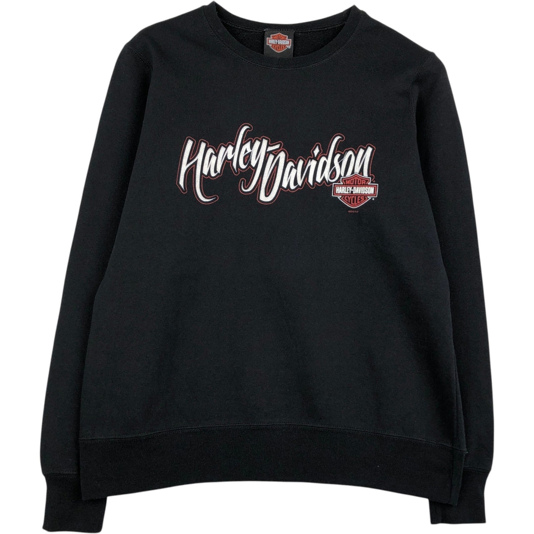 Harley-Davidson Advertising Sweatshirt, Women's M size cotton black type Vintage Second Hand