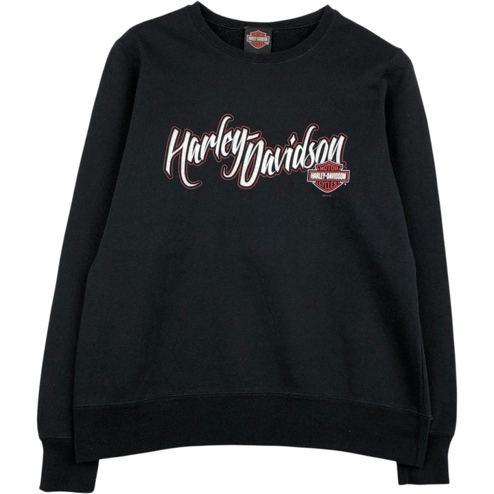 Harley-Davidson Advertising Sweatshirt, Women's M size cotton black type Vintage Second Hand