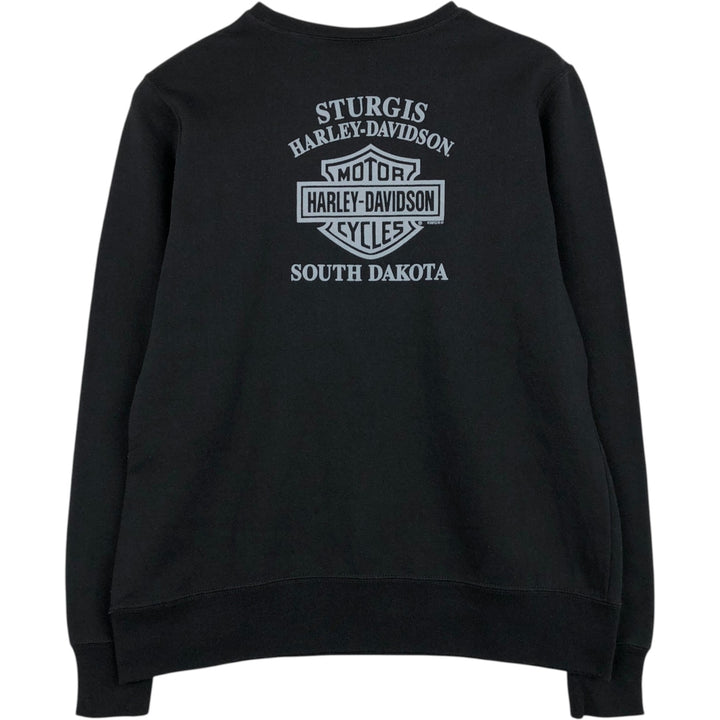 Harley-Davidson Advertising Sweatshirt, Women's M size cotton black type Vintage Second Hand