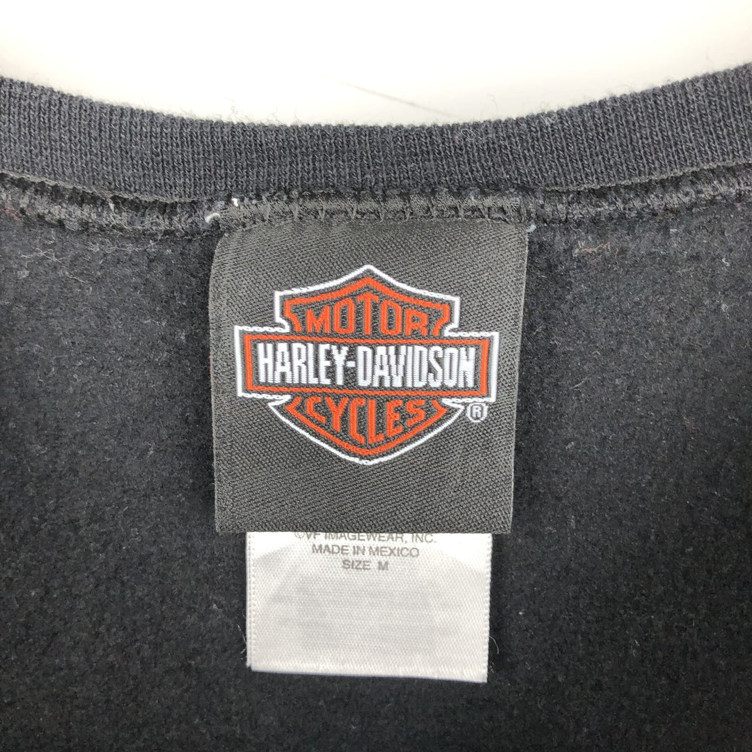Harley-Davidson Advertising Sweatshirt, Women's M size cotton black type Vintage Second Hand