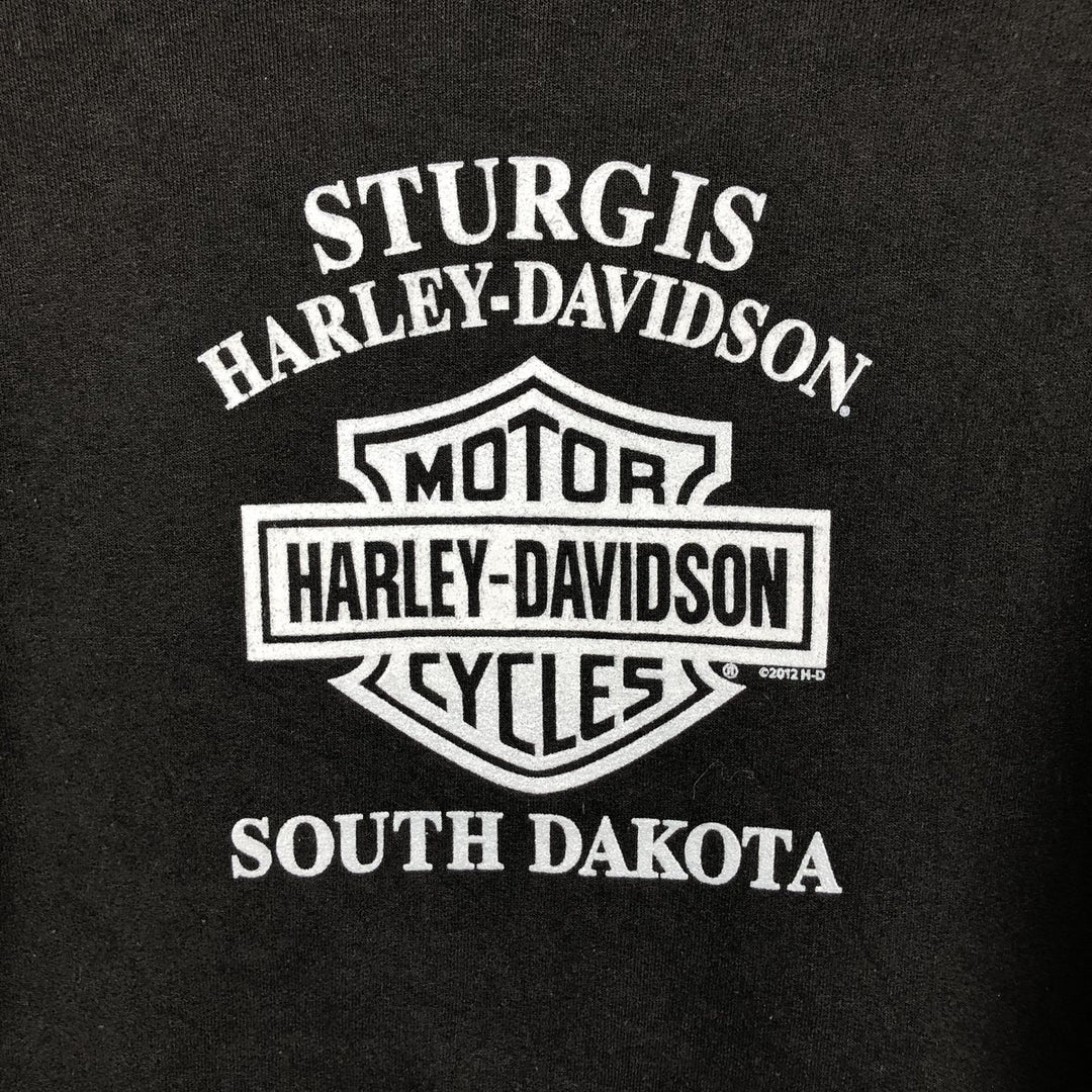 Harley-Davidson Advertising Sweatshirt, Women's M size cotton black type Vintage Second Hand