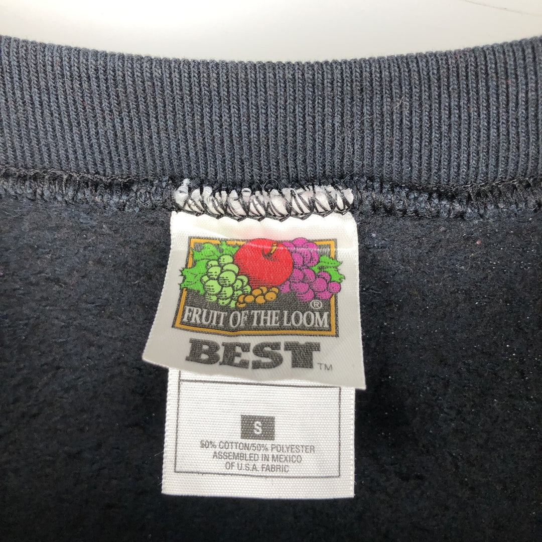 2000'S Fruit of the Loom Best Sweatshirt (Women's Size S) cotton black type Vintage Second Hand