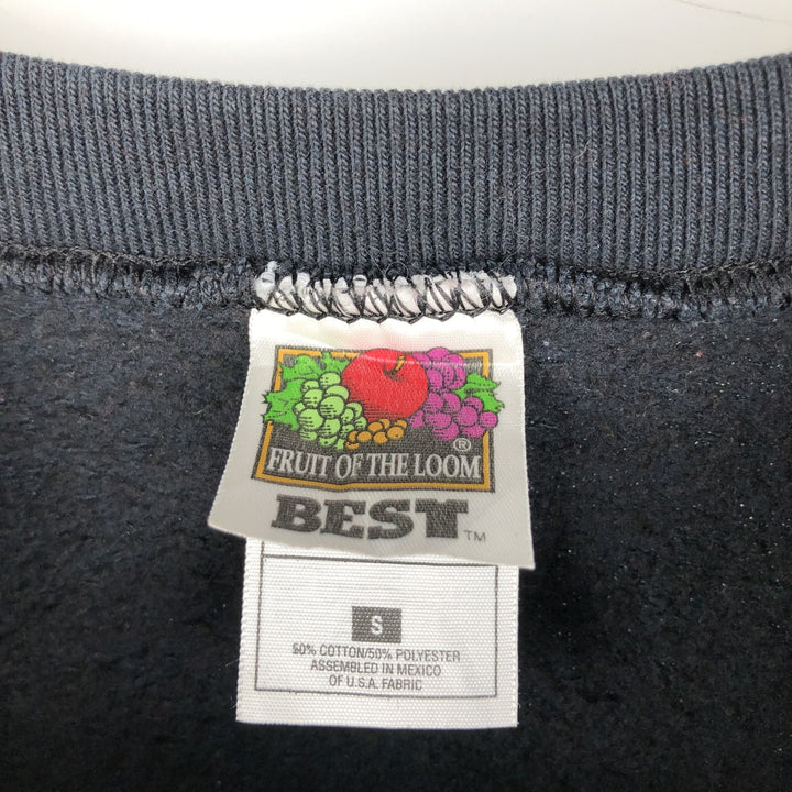2000'S Fruit of the Loom Best Sweatshirt (Women's Size S) cotton black type Vintage Second Hand