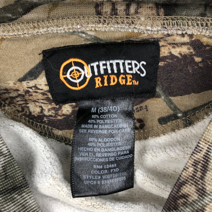 OUTFITTERS RIDGE Real Tree Camo Sweatshirt (Women's Size M) cotton brown type Vintage Second Hand