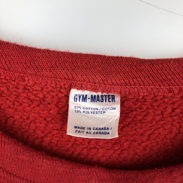 90'S GYM-MASTER BEAVER CANOE Printed Sweatshirt, Made in Canada, Women's Size M (approx.), Vintage cotton red type Vintage Second Hand