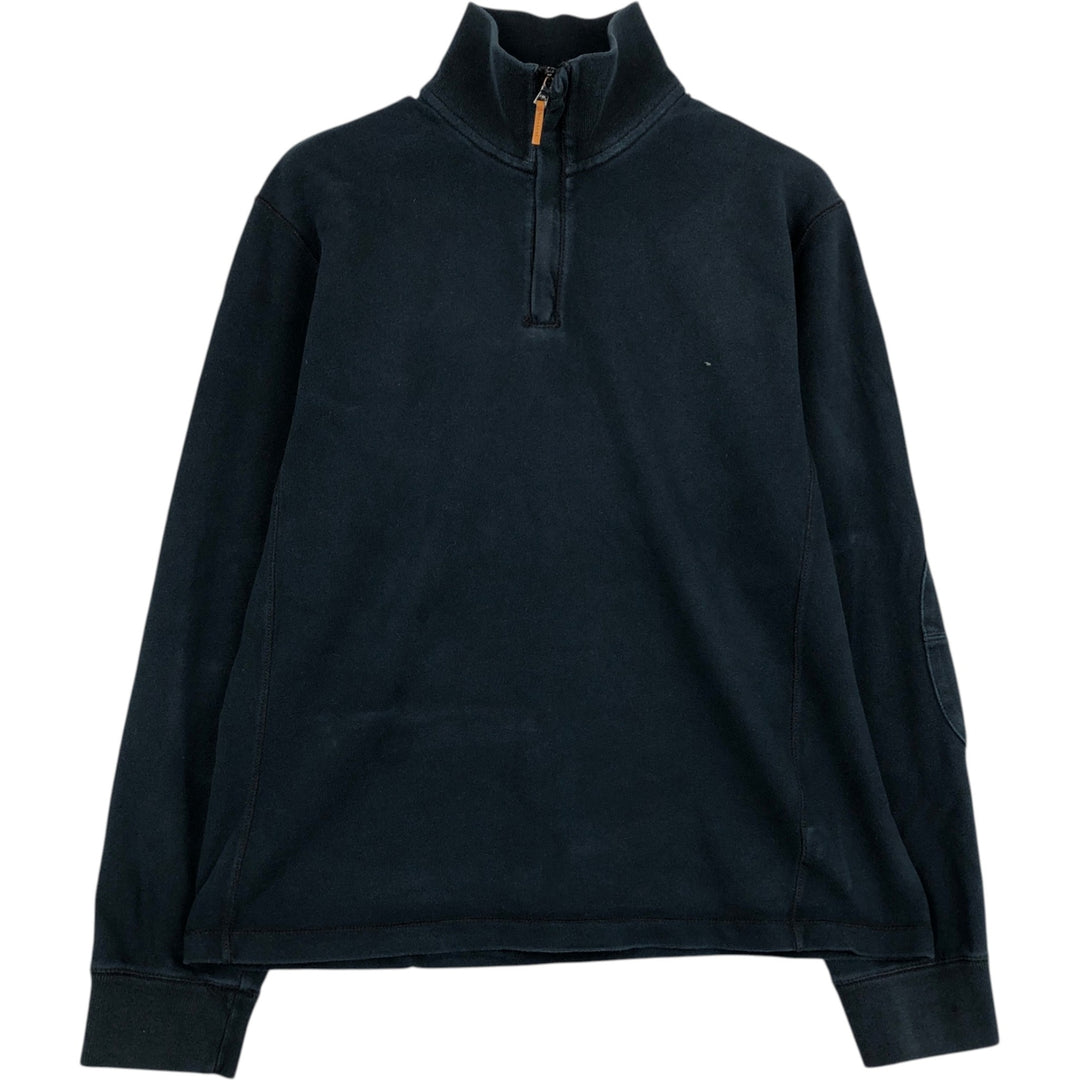 Ralph Lauren POLO by Ralph Lauren Half-Zip Sweatshirt (Women's Size M) cotton black type Vintage Second Hand