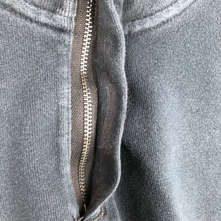 Ralph Lauren POLO by Ralph Lauren Half-Zip Sweatshirt (Women's Size M) cotton black type Vintage Second Hand