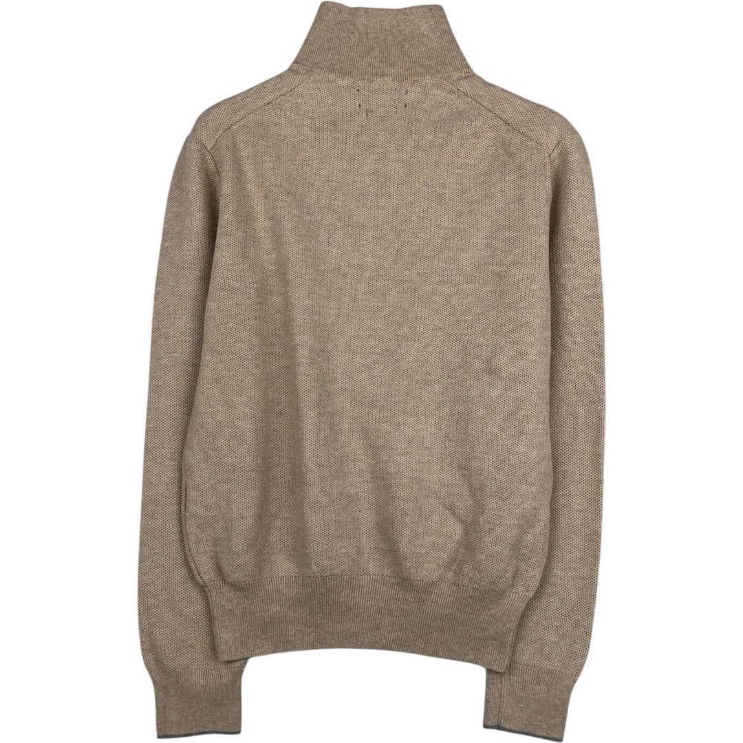 Ralph Lauren POLO RALPH LAUREN Cotton Knit Half-Zip Sweater, Women's Size S (approx.) cotton Beige type Vintage Second Hand