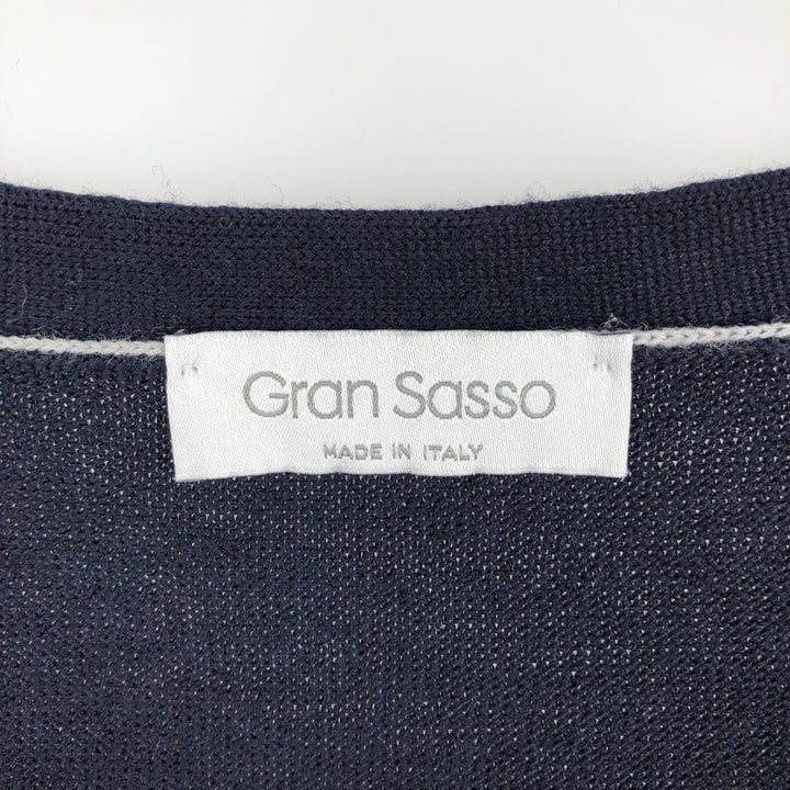 Gran Sasso Open-Front Wool Vest, Made in Italy, Women's Size S (approx.) wool black type Vintage Second Hand