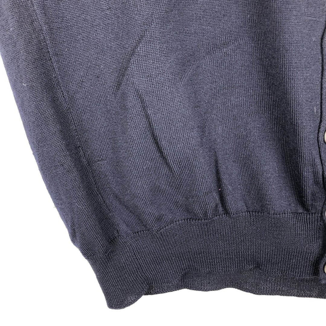 Gran Sasso Open-Front Wool Vest, Made in Italy, Women's Size S (approx.) wool black type Vintage Second Hand