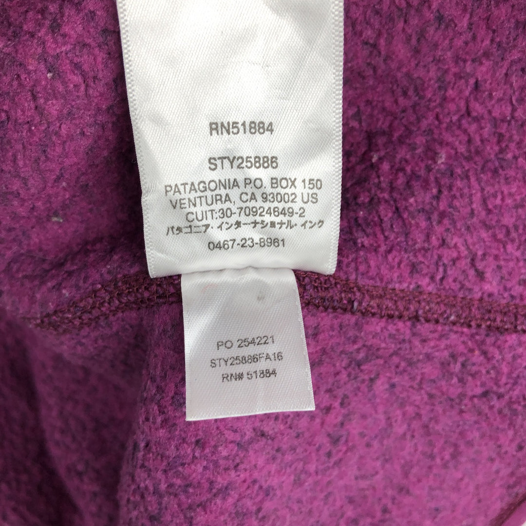 Patagonia Better Sweater Vest 25886FA16 Fleece Vest (Women's Size M) polyester pink type Vintage Second Hand