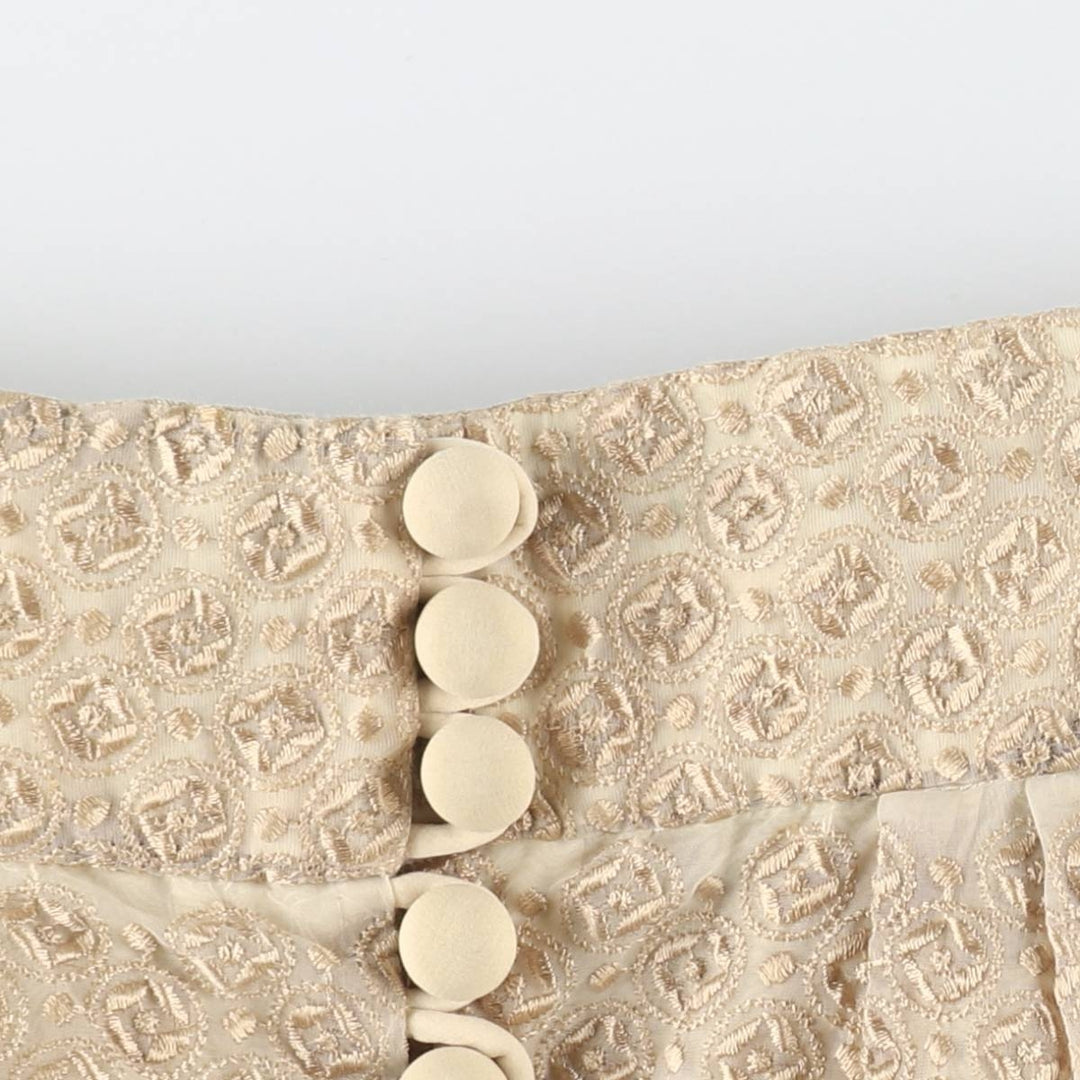 Back-opening maxi A-line skirt, women's size S. unclear Beige type Vintage Second Hand