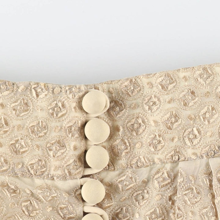 Back-opening maxi A-line skirt, women's size S. unclear Beige type Vintage Second Hand