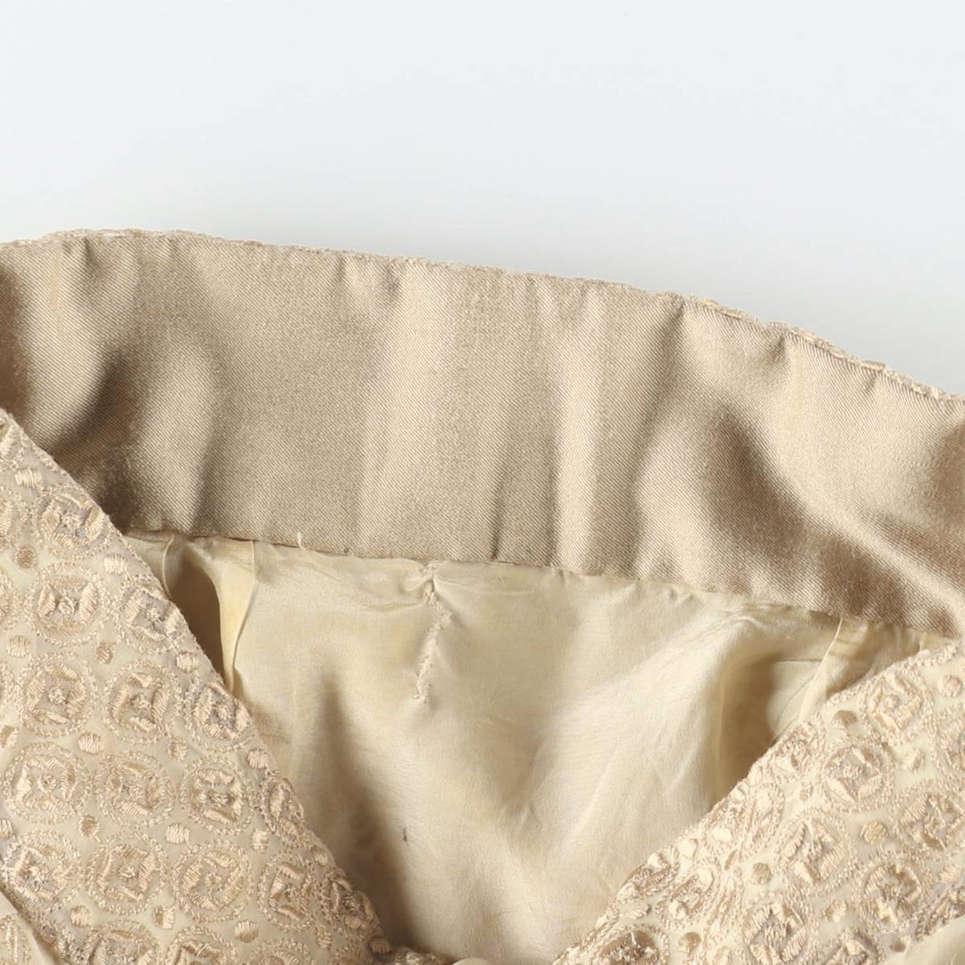 Back-opening maxi A-line skirt, women's size S. unclear Beige type Vintage Second Hand