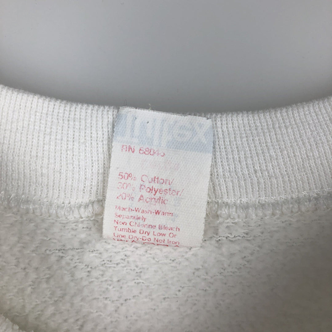 80'S Tultex Mickey Mouse Character Sweatshirt, Made in USA, Women's Size L (Equivalent), Vintage cotton white type Vintage Second Hand