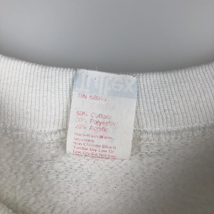 80'S Tultex Mickey Mouse Character Sweatshirt, Made in USA, Women's Size L (Equivalent), Vintage cotton white type Vintage Second Hand