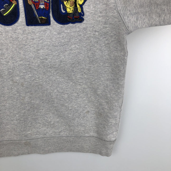 Ralph Lauren POLO RALPH LAUREN Polo Bear Logo Sweatshirt (Women's Size L) cotton gray type Vintage Second Hand