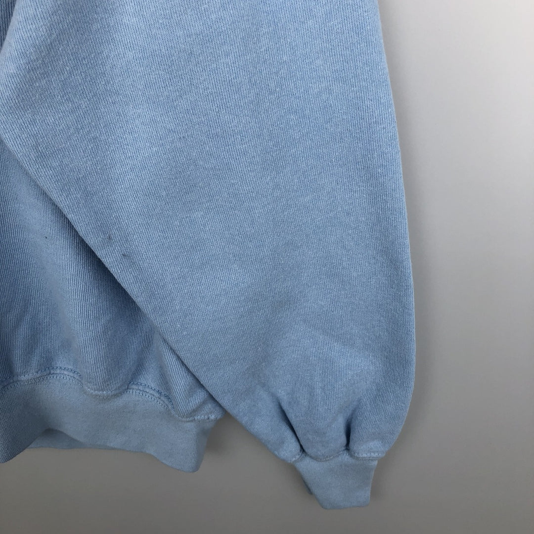 Fruit of the Loom printed sweatshirt, women's size M (approx.) cotton Blue type light blue Vintage Second Hand