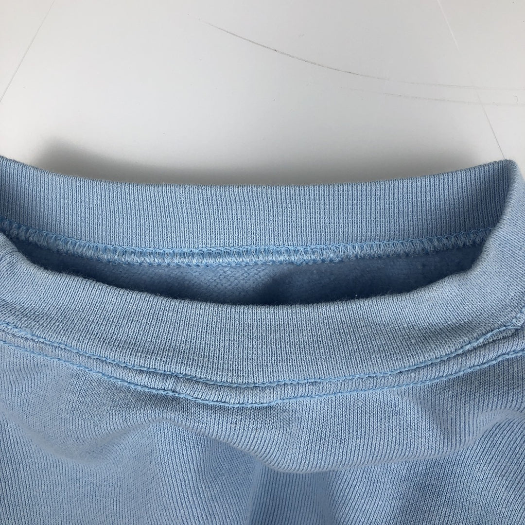 Fruit of the Loom printed sweatshirt, women's size M (approx.) cotton Blue type light blue Vintage Second Hand