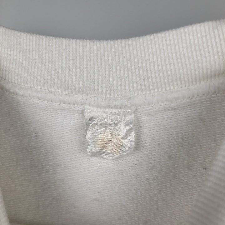 Printed sweatshirt, women's size M (approx.) unclear white type Vintage Second Hand