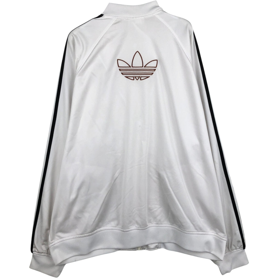 Adidas Originals Jersey Track Jacket, Men's XXL polyester white type Vintage Second Hand