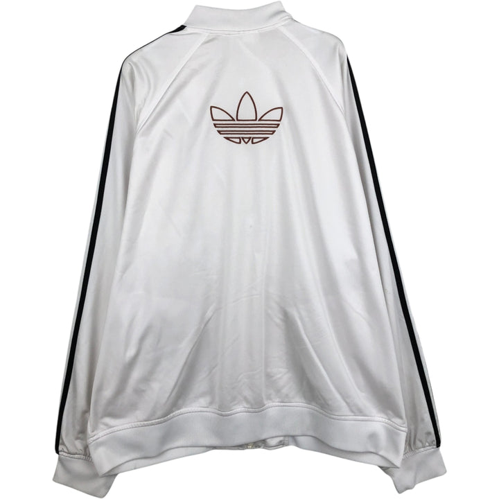 Adidas Originals Jersey Track Jacket, Men's XXL polyester white type Vintage Second Hand