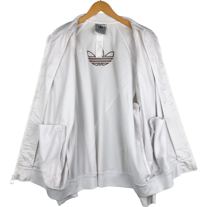 Adidas Originals Jersey Track Jacket, Men's XXL polyester white type Vintage Second Hand