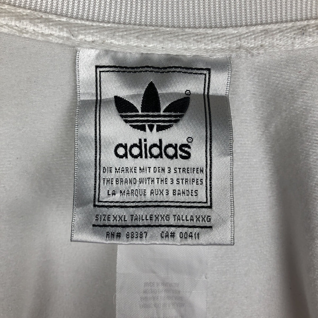 Adidas Originals Jersey Track Jacket, Men's XXL polyester white type Vintage Second Hand