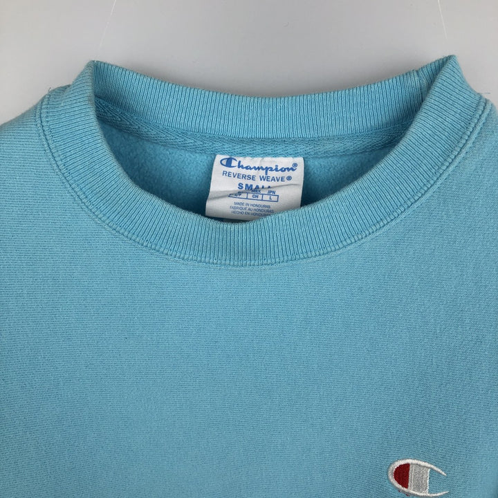 Champion REVERSE WEAVE One-Point Logo Sweatshirt (Women's Size S) cotton Blue type light blue Vintage Second Hand