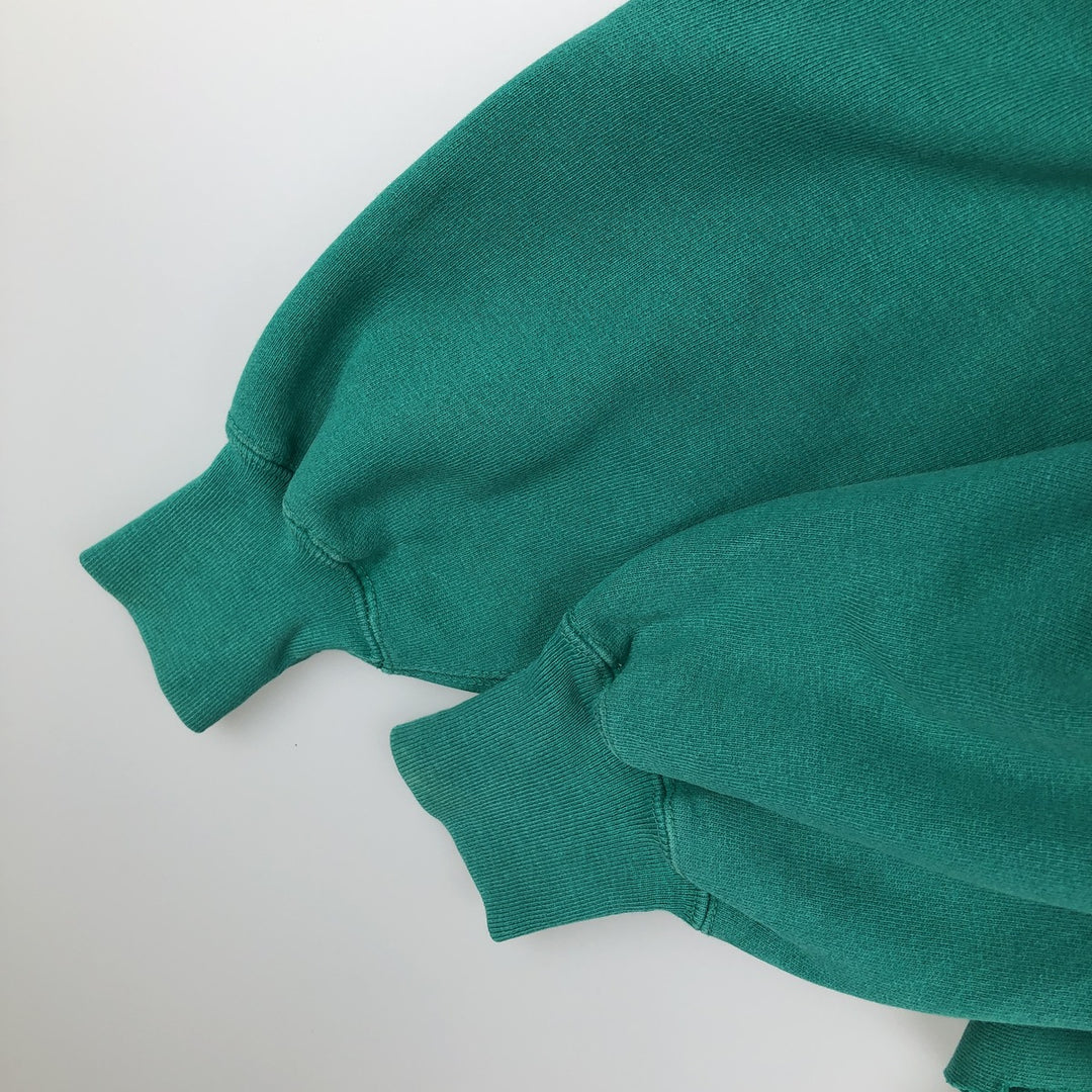 90'S Champion Reverse Weave Embroidered Tag Cut-Off Sweatshirt with One-Point Logo (Women's XL equivalent) cotton green type Vintage Second Hand