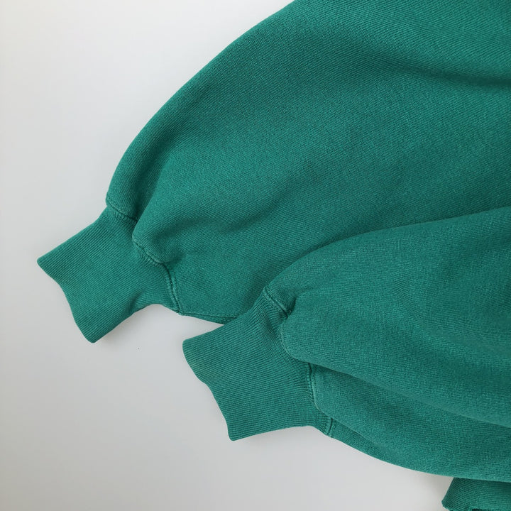 90'S Champion Reverse Weave Embroidered Tag Cut-Off Sweatshirt with One-Point Logo (Women's XL equivalent) cotton green type Vintage Second Hand