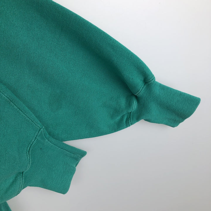 90'S Champion Reverse Weave Embroidered Tag Cut-Off Sweatshirt with One-Point Logo (Women's XL equivalent) cotton green type Vintage Second Hand