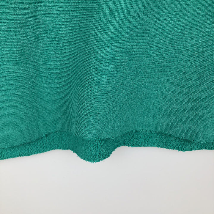 90'S Champion Reverse Weave Embroidered Tag Cut-Off Sweatshirt with One-Point Logo (Women's XL equivalent) cotton green type Vintage Second Hand