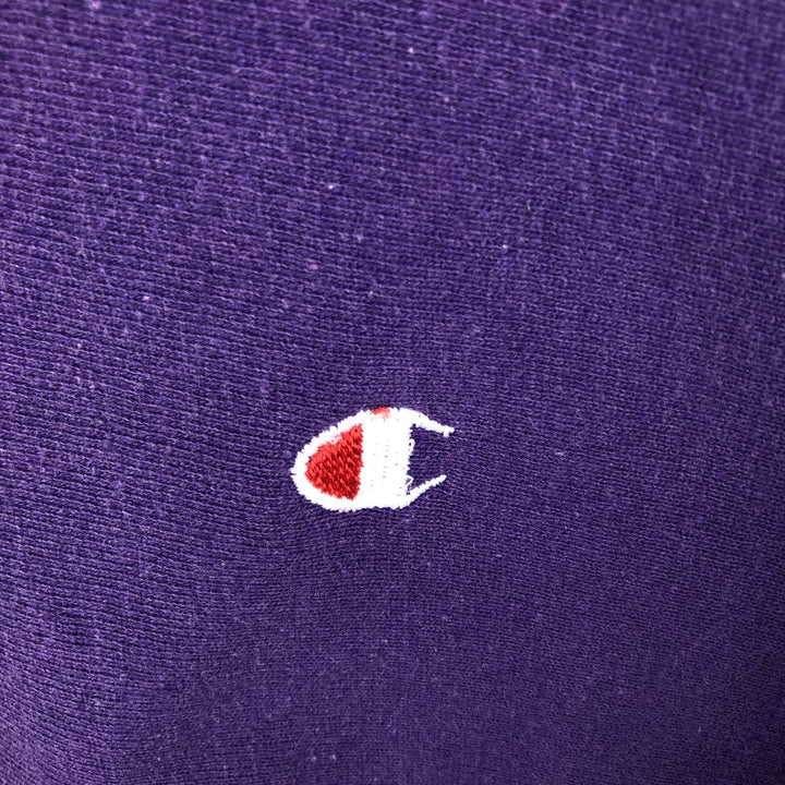 Champion Reverse Weave Embroidered Tag One-Point Logo Sweatshirt, Made in USA, Women's Size L (approx.) cotton purple type Vintage Second Hand