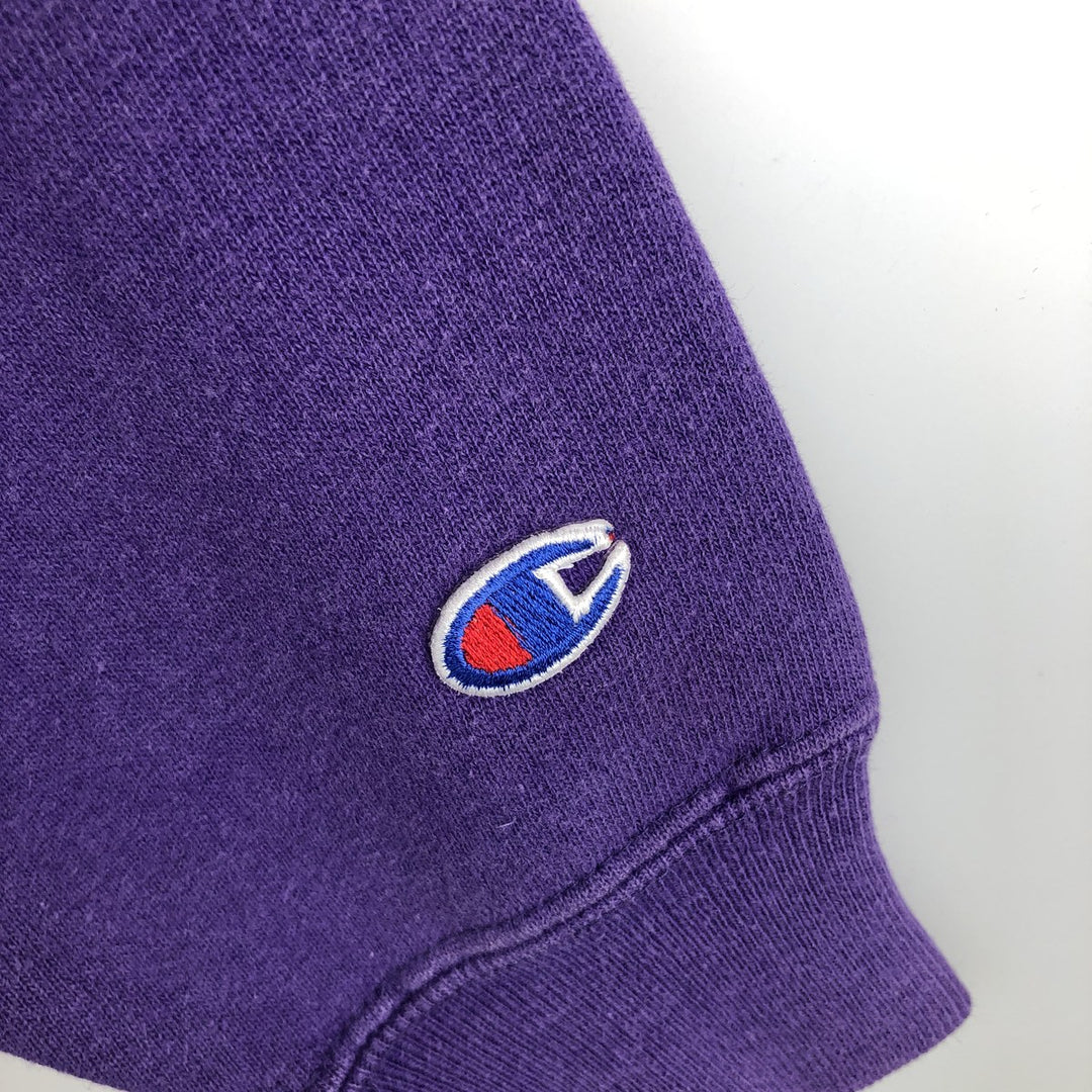 Champion Reverse Weave Embroidered Tag One-Point Logo Sweatshirt, Made in USA, Women's Size L (approx.) cotton purple type Vintage Second Hand