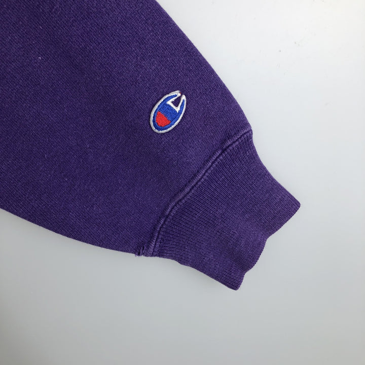 Champion Reverse Weave Embroidered Tag One-Point Logo Sweatshirt, Made in USA, Women's Size L (approx.) cotton purple type Vintage Second Hand