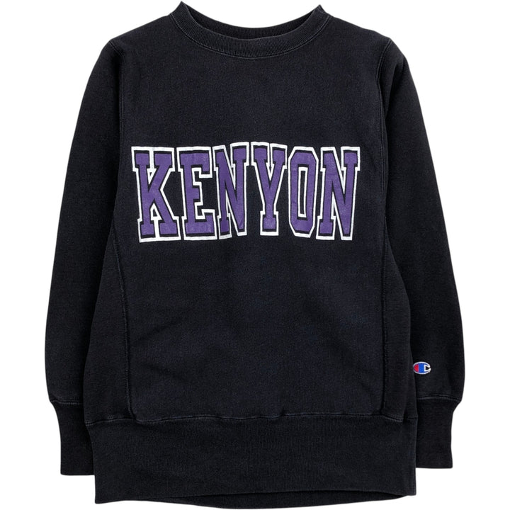 90'S Champion Reverse Weave Embroidered Tag College Sweatshirt, Made in USA, Women's Size S (approx.) cotton black type Vintage Second Hand