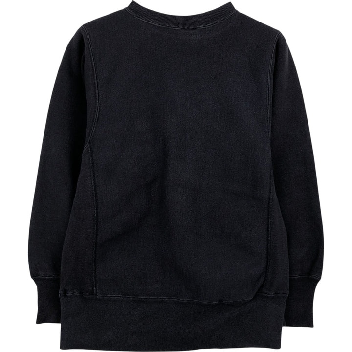 90'S Champion Reverse Weave Embroidered Tag College Sweatshirt, Made in USA, Women's Size S (approx.) cotton black type Vintage Second Hand