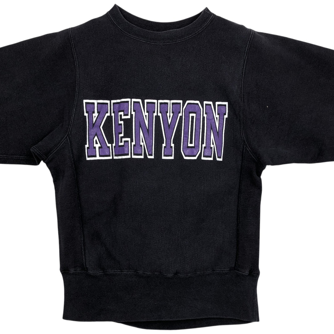 90'S Champion Reverse Weave Embroidered Tag College Sweatshirt, Made in USA, Women's Size S (approx.) cotton black type Vintage Second Hand