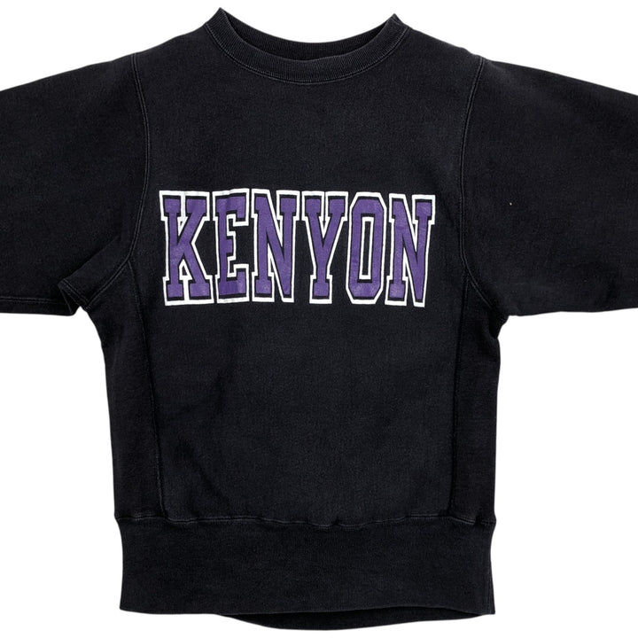 90'S Champion Reverse Weave Embroidered Tag College Sweatshirt, Made in USA, Women's Size S (approx.) cotton black type Vintage Second Hand
